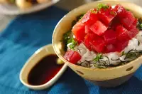 漬けマグロの山かけ丼