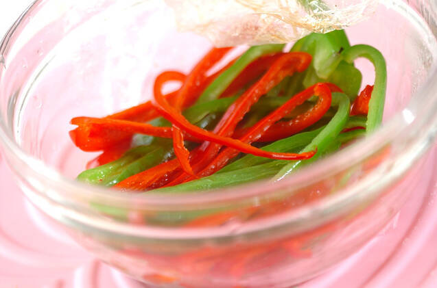 ピーマンのレンジ煮の作り方の手順2