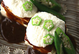 豆腐のはさみ蒸しトウチあんかけ