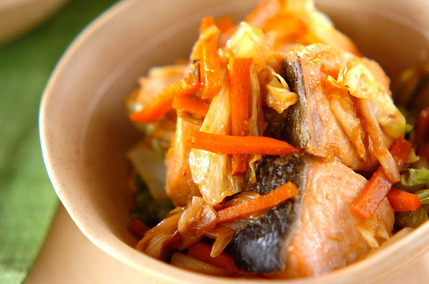 鮭とキャベツのみそ煮