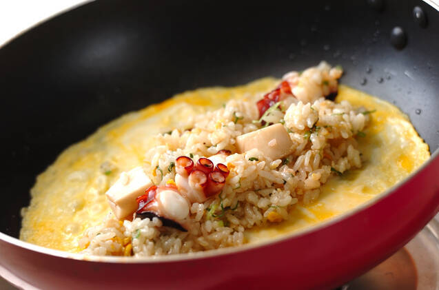 タコのオムライスの作り方の手順7