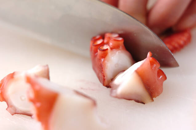 タコのオムライスの作り方の手順1