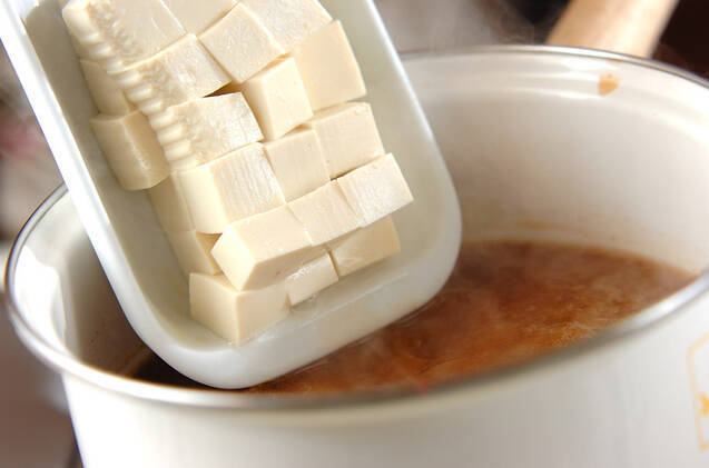 かき玉みそ汁の作り方の手順3