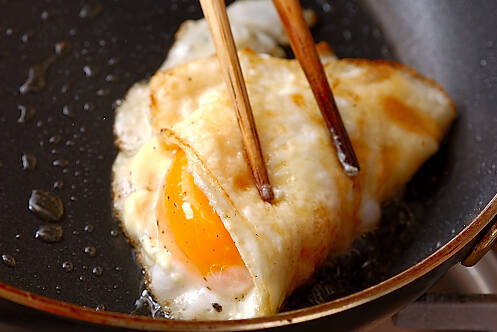 半月卵焼きの作り方の手順2