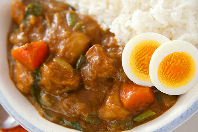 ホウレン草と豚のカレー