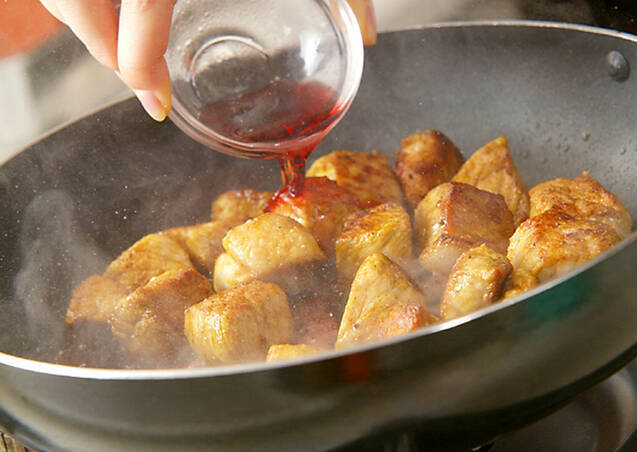 ホウレン草と豚のカレーの作り方の手順2