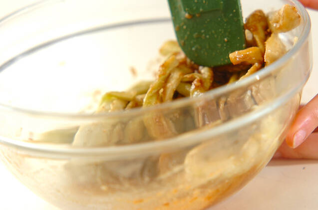 ナスのゴマしょうゆ和えの作り方の手順4