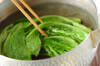 小松菜のカラシ和えの作り方の手順1