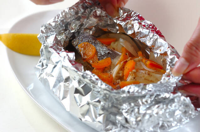 鮭のバターホイル焼きの作り方の手順8