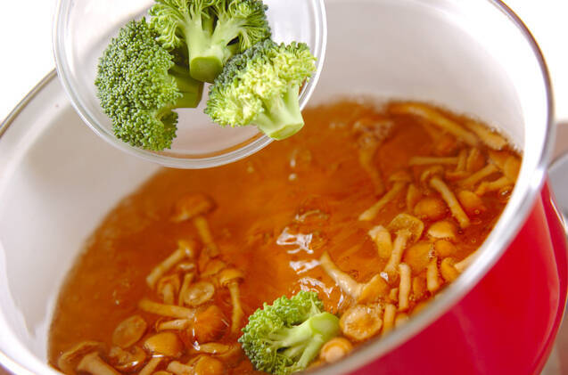 ナメコのおろしスープの作り方の手順3