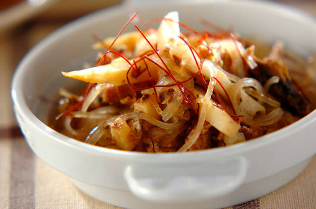 鯖缶と春雨の味噌炒め