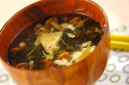 ナメコのかき玉汁