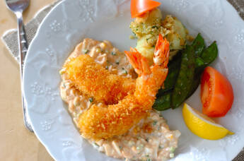 大きなエビフライ