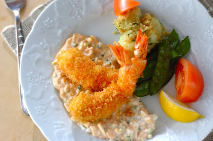 大きなエビフライ