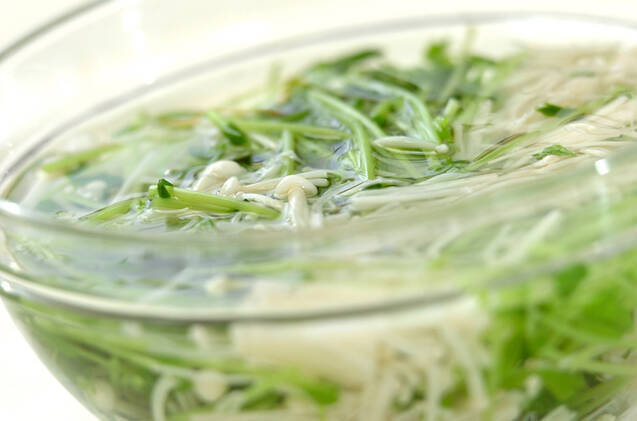 豆苗のショウガ和えの作り方の手順3