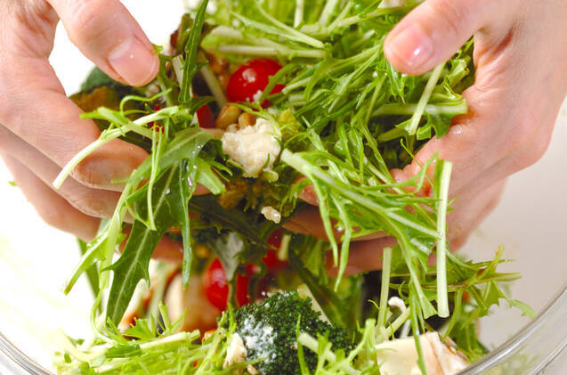 水菜のサラダの作り方の手順6