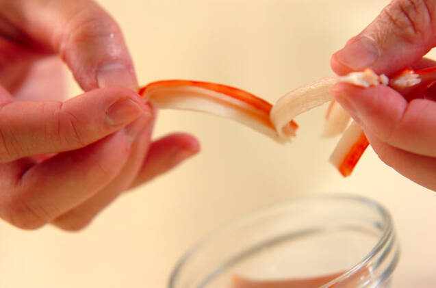 ピーマンとカニカマのおひたしの作り方の手順1