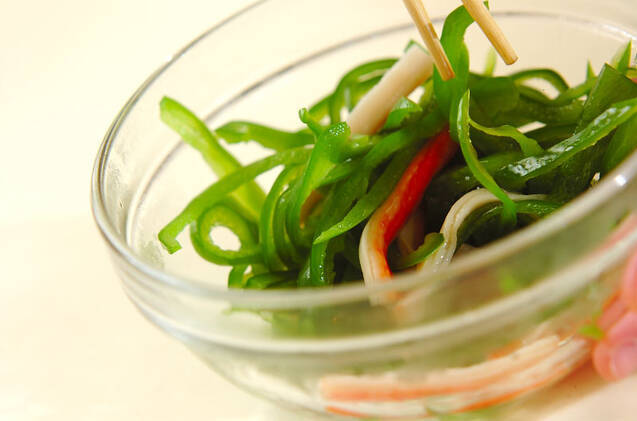 ピーマンとカニカマのおひたしの作り方の手順3