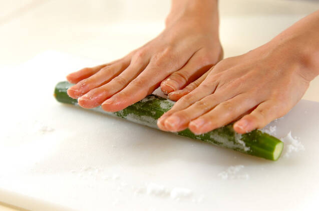 菜の花の昆布和えの作り方の手順2