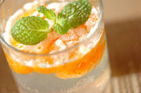 みかん入りソーダーゼリー