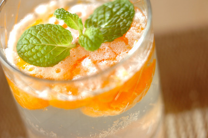 みかん入りソーダーゼリー