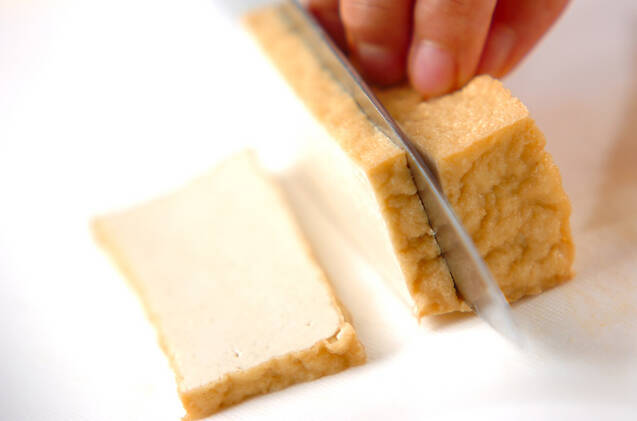 厚揚げの照り焼きの作り方の手順1