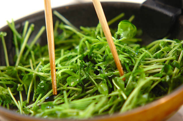 豆苗のナムルの作り方の手順2