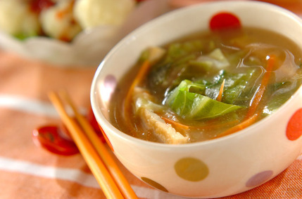 刻みキャベツのみそ汁