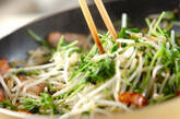 10分で簡単！豆苗のシンプル炒め 栄養満点の豆苗をたっぷりの作り方4