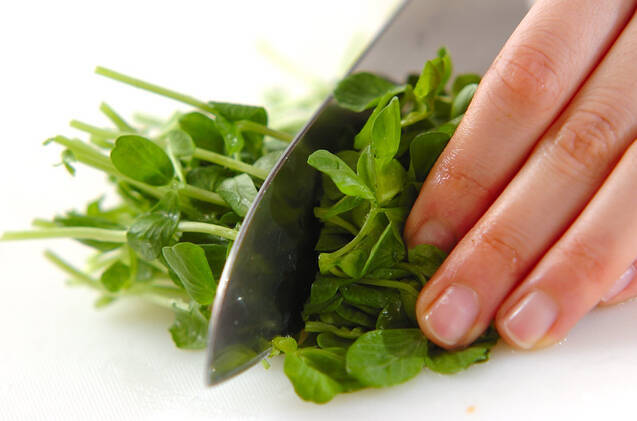 10分で簡単！豆苗のシンプル炒め 栄養満点の豆苗をたっぷりの作り方の手順1