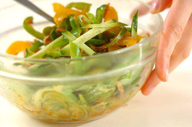 ピーマンのカレー和えの作り方の手順6