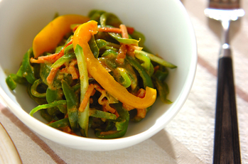 ピーマンのカレー和え