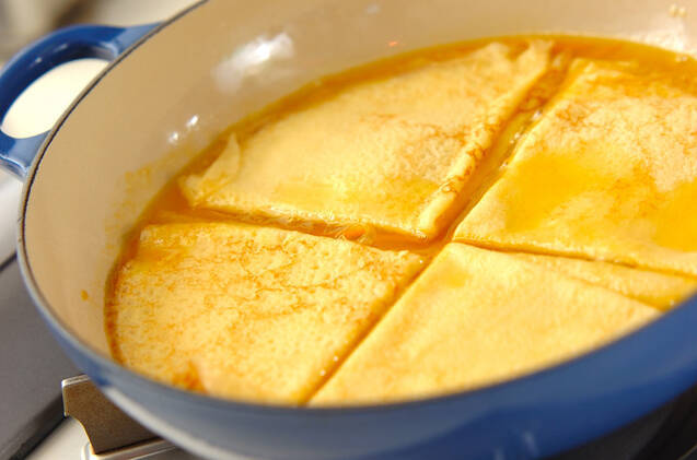 クレープシュゼット（オレンジソース煮）の作り方の手順7