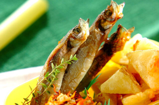 シシャモのハーブ焼き