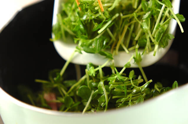 豆苗の卵スープの作り方の手順3