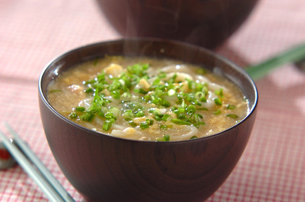 タラコと卵のふわふわネギうどん