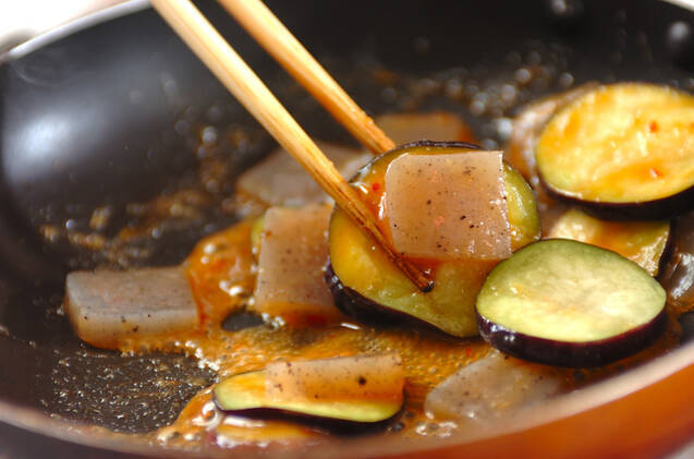 ナスの甘辛みその作り方の手順2