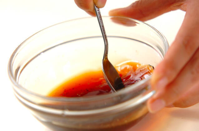 青菜のジャコドレッシングの作り方の手順2