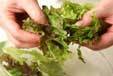ホタテとレタスのサラダの下準備1