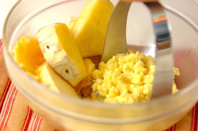 メープル風味サツマイモ茶巾の作り方の手順2