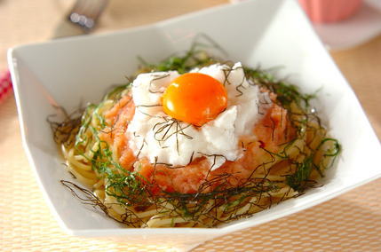 明太とろろパスタ