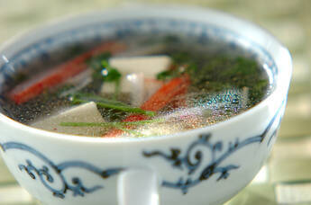 クレソンの中華スープ