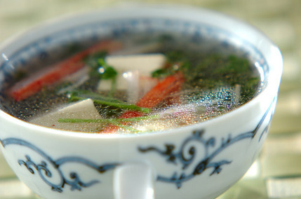 クレソンの中華スープ