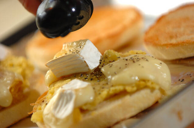 焼き芋のオープンサンドの作り方の手順3