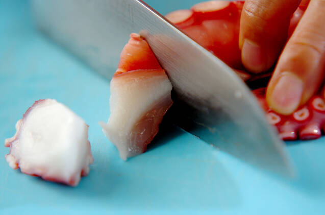 タコとキュウリの酢の物の作り方の手順1