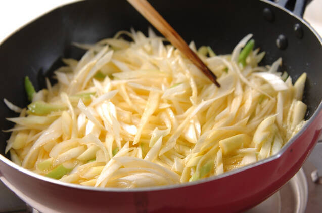 白ネギ卵のあんかけの作り方の手順5
