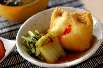 卵入り揚げ袋の煮物