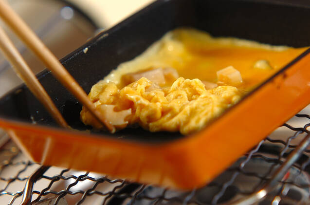 レンコンのシャキシャキ卵焼きの作り方の手順2