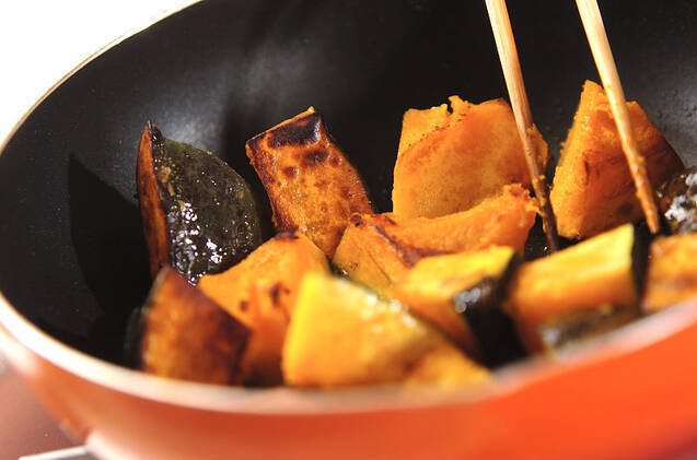 カボチャとナッツの炒め物の作り方の手順5