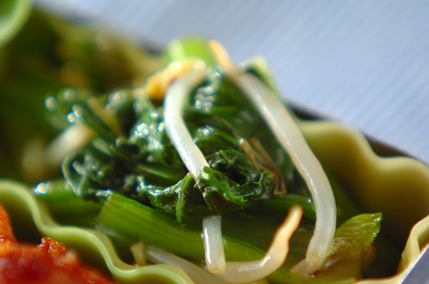 小松菜とモヤシの和え物